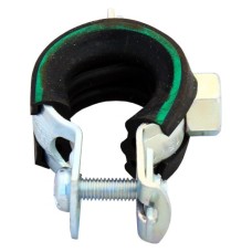 Хомут сантехнический крепежный трубный стальной оцинкованный с резиновой прокладкой Optimal Junior Mupro 20 мм