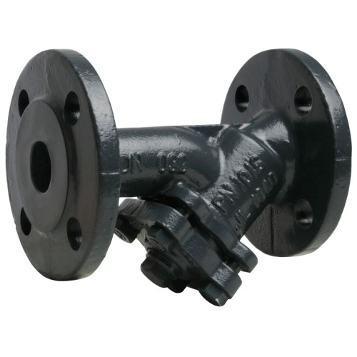 Фильтр сетчатый Y-образный чугунный фланцевый Ду-80 Ру-16 (Т<200°С) со сливной пробкой Ридан ФСФ во Владивостоке