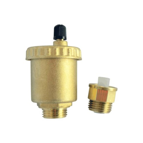 Воздухоотводчик автоматический латунный Ду-15 (1/2") Ру-10 НР (НАР) прямой с запорным клапаном Icma 707 во Владивостоке