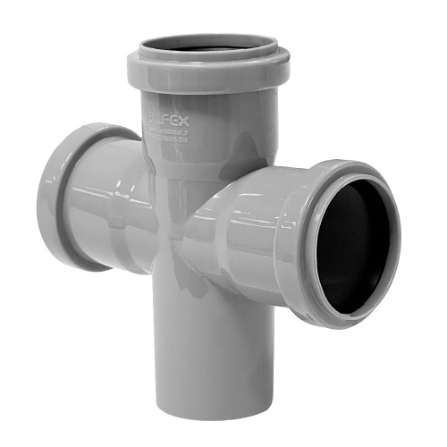 Крестовина PP-MD одноплоскостная бесшумная светло-серая Дн 110 87гр (DN100) б/нап в/к Ostendorf Skolan dB SKDA во Владивостоке