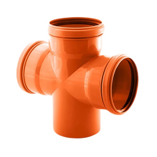 Крестовина PP-B одноплоскостная коричневая Дн 110-110-110 87гр б/нап в/к VALFEX во Владивостоке