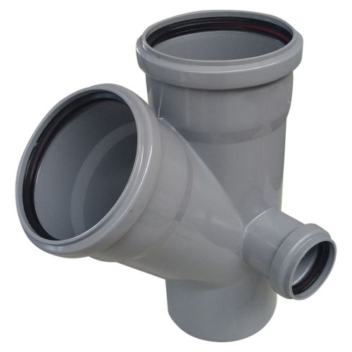 Крестовина PP-H двухплоскостная правая серая Дн 110-110-50 45гр б/нап в/к RTP (РосТурПласт) во Владивостоке