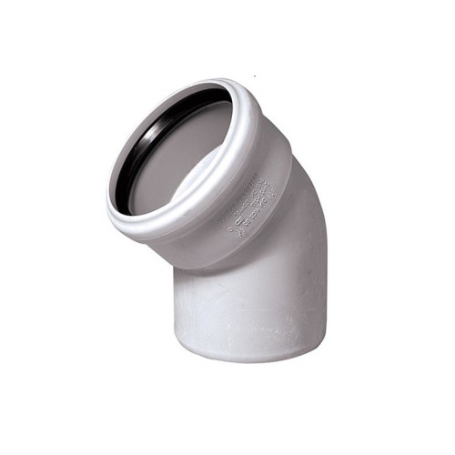 Отвод канализационный PP-M белый Дн 50 30гр бесшумный б/нап в/к RTP (РосТурПласт) во Владивостоке