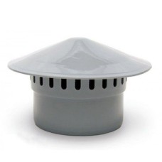 Зонт канализационный PP-H вентиляционный серый Дн 50 б/нап VALFEX