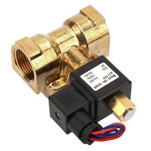 Клапан электромагнитный латунный открытый обратного действия с внутренней резьбой 1,6 МПа 40х118,55 мм 1 1/2" во Владивостоке