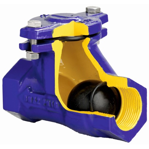 Клапан обратный чугунный Y-тип с внутренней резьбой NBR 1,6 МПа D-022S ABRA 50х175 мм во Владивостоке