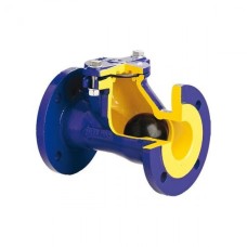 Клапан обратный чугунный Y-тип фланцевый NBR 1,6 МПа D-022 ABRA 50х200 мм