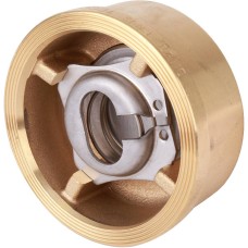 Клапан обратный латунный осевой пружинный межфланцевый 1,6 МПа CA7441 Tecofi 40х31 мм