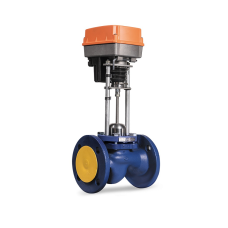 Клапан запорно-регулирующий чугуный односедельный с электроприводом фланцевый 1,6 МПа TRV Теплосила 25х160 мм