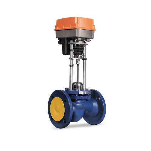 Клапан запорно-регулирующий чугуный односедельный с электроприводом фланцевый 1,6 МПа TRV Теплосила 20х150 мм во Владивостоке