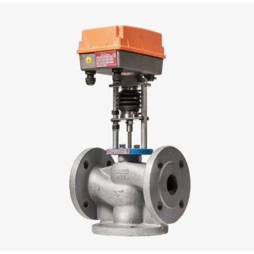Клапан регулирующий чугуный смесительно-разделительный с электроприводом фланцевый 1,6 МПа TRV-3 Теплосила 15х130 мм во Владивостоке