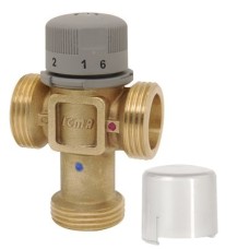 Клапан смесительный латунный термостатический седельный с внутренней резьбой 1,0 МПа Icma 25х84 мм