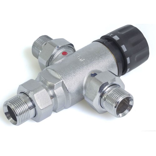 Клапан смесительный латунный термостатический с наружной резьбой-американкой 1,0 МПа TermoFar FAR 20 мм 3/4" во Владивостоке