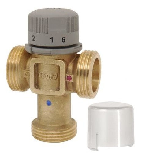 Клапан смесительный латунный термостатический седельный с внутренней резьбой 1,0 МПа Icma 20х68 мм во Владивостоке