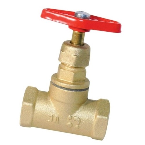 Клапан запорный латунный с внутренней резьбой 1,6 МПа 15б1п Цветлит 50х101 мм ТУ 206-3973235-01-93 во Владивостоке