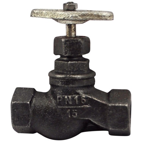 Клапан запорный чугунный с внутренней резьбой 1,6 МПа 15кч18п Китай 50х200 мм во Владивостоке