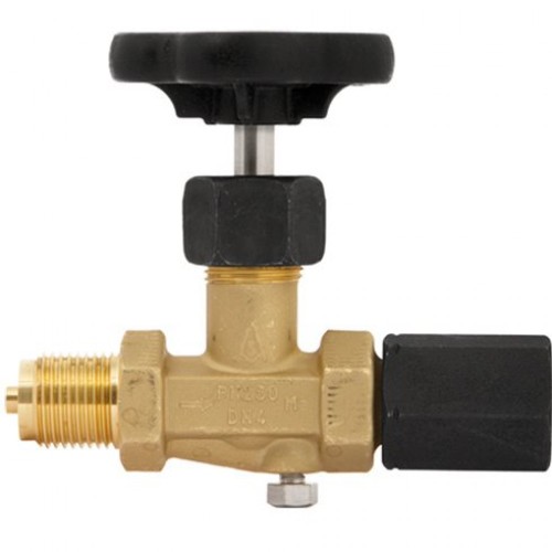 Клапан запорный игольчатый с маховиком стальной с внутренней-наружной резьбой 2,5 МПа ЭКОМЕРА 15 мм 1/2" во Владивостоке