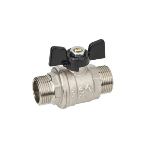 Кран запорный латунный полнопроходной с ручкой-бабочкой НР Ру 64 Bugatti 327 Bugatti 15 мм 1/2" во Владивостоке