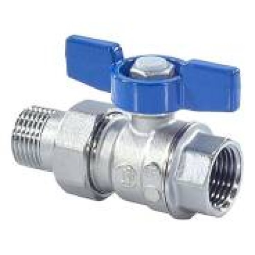 Кран запорный латунный полнопроходной с ручкой-бабочкой ВР-американка Ру 35 R859 Giacomini 15х74 мм 1/2" во Владивостоке