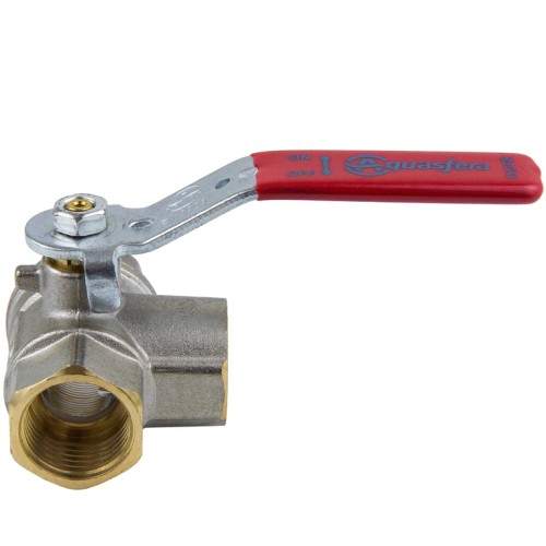 Кран запорный латунный трехходовой стандартнопроходной с ручкой-рычагом ВР (ВН) Ру 25 Ideal 128 Itap 20 мм 3/4" во Владивостоке