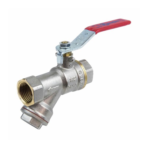 Кран запорный латунный с фильтром полнопроходной с ручкой-рычагом ВР (ВН) Ру 25 BV.631 MVI 15 мм 1/2" во Владивостоке