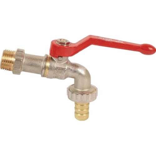 Кран водоразборный латунный стандартнопроходной с ручкой-рычагом НР-штуцер Ру 40 RTP (РосТурПласт) 14 мм 1/2" во Владивостоке