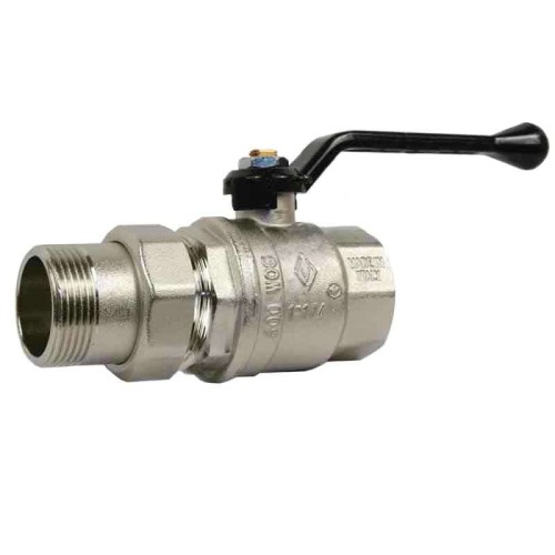 Кран запорный латунный полнопроходной с ручкой-рычагом ВР-НР Ру 64 Bugatti 305 Bugatti 15 мм 1/2" во Владивостоке