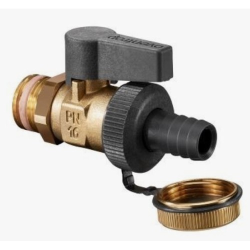 Кран запорный латунный полнопроходной с ручкой-рычагом НР-штуцер Ру 16 Optiflex KFE Oventrop 15 мм 1/2" во Владивостоке