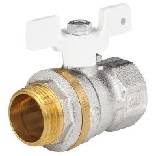 Кран запорный латунный стандартнопроходной с ручкой-бабочкой ВР (ВН) Ру 40 Aquasfera Standard 1133 Aquasfera 15 мм 1/2"