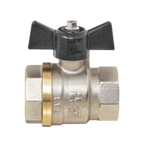 Кран запорный латунный полнопроходной с ручкой-бабочкой ВР (ВН) Ру 50 Bugatti 912 Bugatti 15 мм 1/2" во Владивостоке