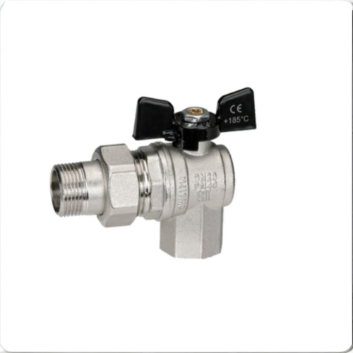 Кран шаровый латунный угловой полнопроходной с ручкой-бабочкой ВР-американка Ру 40 Bugatti 594 Bugatti 15 мм 1/2" во Владивостоке