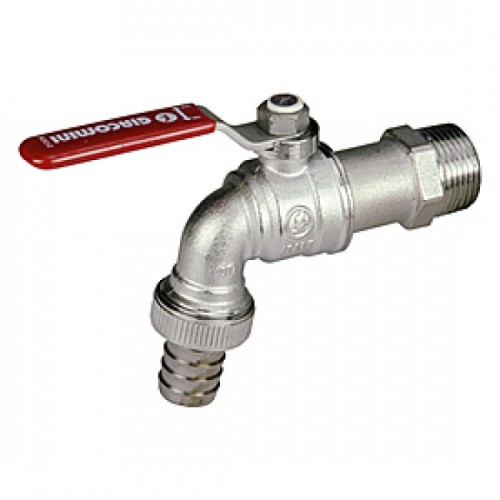 Кран водоразборный латунный стандартнопроходной с ручкой-рычагом НР-штуцер Ру 10,5 R621 Giacomini 15х82 мм 1/2" во Владивостоке