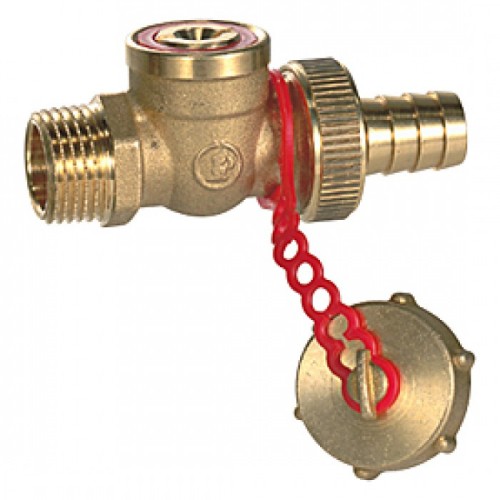 Кран шаровый латунный сливной стандартнопроходной со штуцером НР Ру 10 R608 Giacomini 15х78 мм 1/2" во Владивостоке