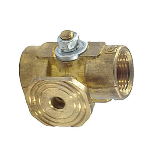 Кран латунный трехходовой стандартнопроходной для манометра с фланцем без ручки ВР (ВН) Ру 16 11Б18БК, КПТ ВИПРА 15 мм 1/2" во Владивостоке