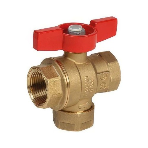 Кран запорный латунный с фильтром полнопроходной с ручкой-бабочкой ВР (ВН) Ру 32 R701 Giacomini 20 мм 3/4" во Владивостоке