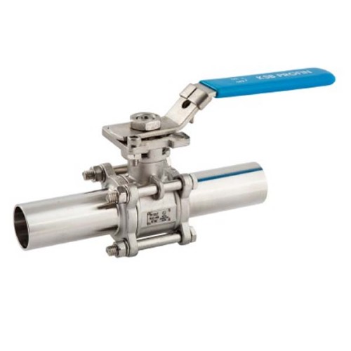 Кран шаровый нержавеющий под приварку стандартнопроходной Ру 40 AISI 316 BV61L ABRA 80х306 мм 3" во Владивостоке