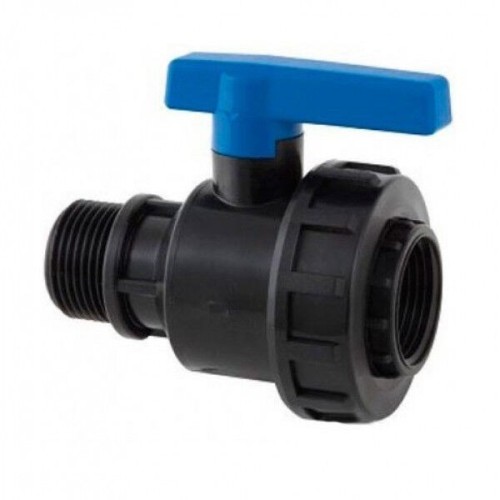 Компрессионный кран ПНД Дн 3/4"-3/4" ВР-НР (ВН-НАР) Ру-10 RTP (РосТурПласт) во Владивостоке