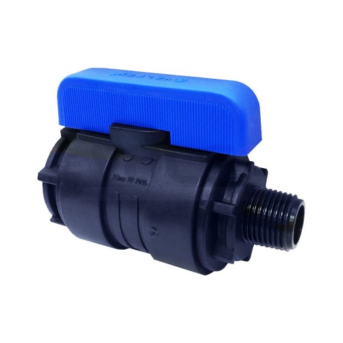 Компрессионный кран ПНД Ду 46 (1 1/2"-2") ВР-НР (ВН-НАР) Ру-16 VALFEX во Владивостоке