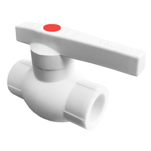 Кран полипропиленовый PP-R запорный прямой стандартнопроходной с внутренней пайкой белый ручка-рычаг Ру 10 Ultra Pro Aqua 63 мм ГОСТ 32415-2013 во Владивостоке