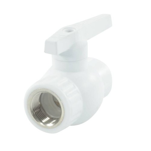 Кран полипропиленовый PP-R запорный прямой стандартнопроходной с внутренней пайкой ручка-рычаг Ру 25 RTP (РосТурПласт) 20 мм ГОСТ 32415-2013 во Владивостоке