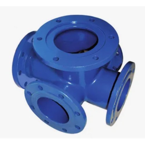 Крест с пожарной подставкой фланцевый ППКФ Ду 100-100 ВЧШГ с ЦПП цинк+AL ГОСТ ISO 2531-2012 во Владивостоке