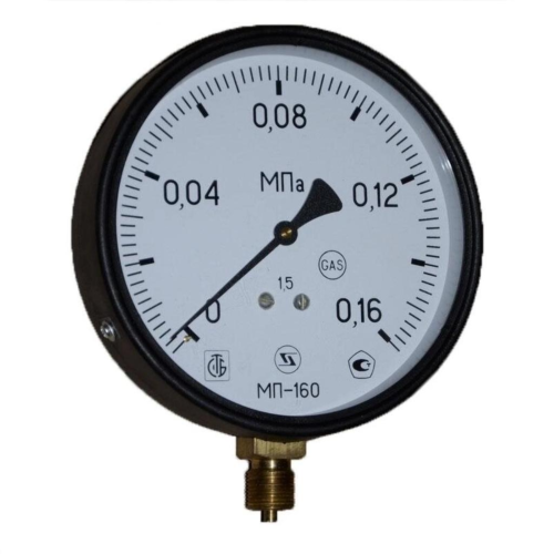 Манометр радиальный диаметр 160мм 0-6 кгс/см2 (0-0,6 МПа) G1/2" МП-160 Завод теплотехнических приборов во Владивостоке