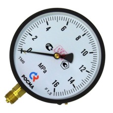 Манометр радиальный диаметр 150мм 0-16 кгс/см2 (0-1,6 МПа) G1/2" ТМ-610Р.00 Росма