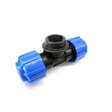 Тройник ПЭ компрессионный Дн 25-1/2"-25 Ру-16 ВР (ВН) VALFEX