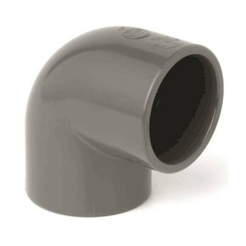 Отвод ПВХ клеевой Дн 110 90гр Ру-16 серый напорный Aquaviva во Владивостоке