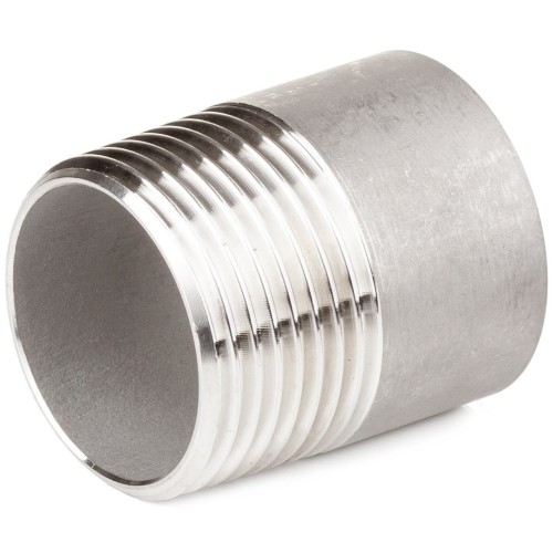 Резьба стальная оцинкованная удлиненная НР-сварка АС 40х60 мм 1 1/2" ГОСТ 3262-75