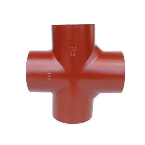 Крестовина чугунная SML Ду 150-100-100 88гр безраструбная Китай во Владивостоке