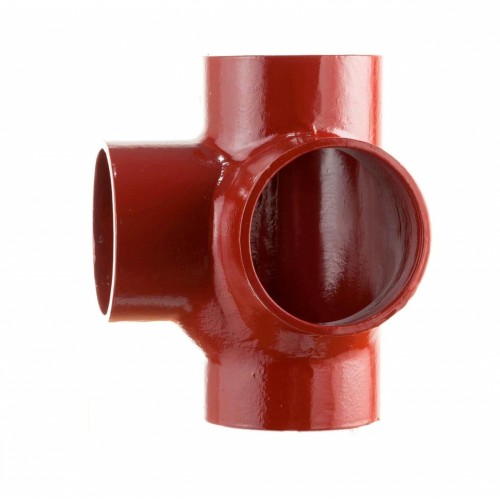 Крестовина двухплоскостная чугунная SML Ду 100-100-100 88гр безраструбная Китай во Владивостоке