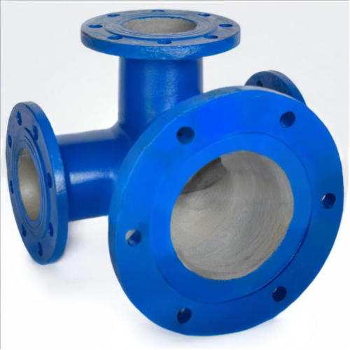 Тройник с пожарной подставкой фланцевый ППТФ Ду 250-250 (L=600-200) ВЧШГ с ЦПП цинк+AL ГОСТ ISO 2531-2012 во Владивостоке