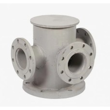Тройник с пожарной подставкой фланцевый ППТФ стальной Ду 300-250